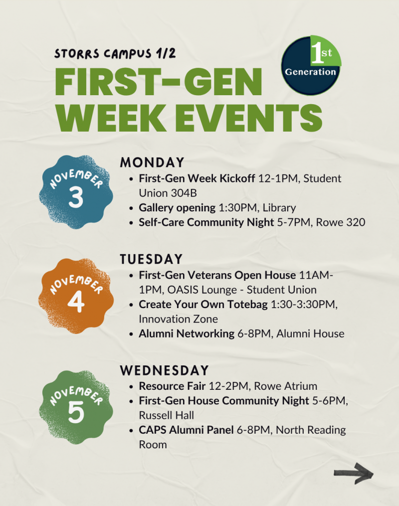 First-Gen Week Events Calendar