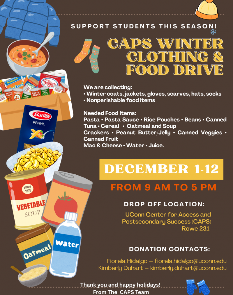 CAPS Winter Clothing & Food Drive (2)